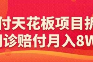 赔付天花板项目拆分，网诊赔付月入8W+-【仅揭秘】