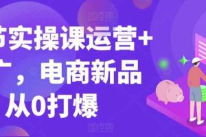 99节实操课运营+推广，电商新品从0打爆