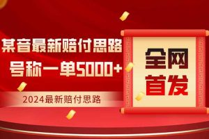 全网首发，2024最新某音赔付思路，号称一单收益5000+