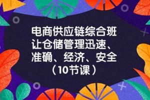 电商供应链综合班，让仓储管理迅速、准确、经济、安全！（10节课）