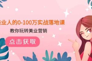 美业人的0-100万实战落地课，教你玩转美业营销（43节课）
