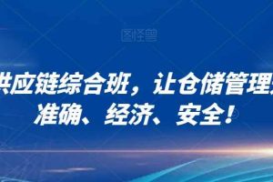 电商供应链综合班，让仓储管理迅速、准确、经济、安全！