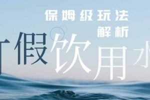 打假维权饮用水赔付玩法，一单收益上千【详细视频玩法教程】【仅揭秘】