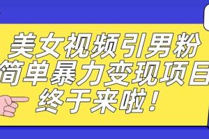 价值3980的男粉暴力引流变现项目，一部手机简单操作，新手小白轻松上手，每日收益500+【揭秘】