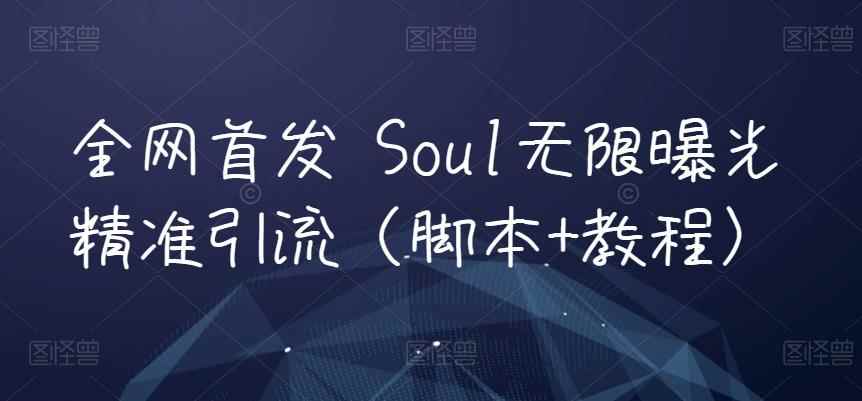 全网首发 Soul无限曝光精准引流（脚本+教程）