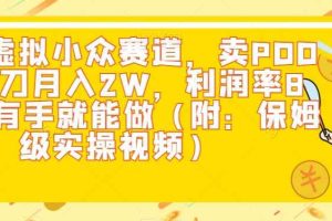 闲鱼虚拟小众赛道，卖PDD砍一刀月入2W，利润率80%，有手就能做（附：保姆级实操视频）