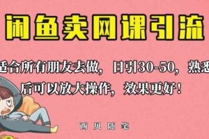 外面这份课卖698，闲鱼卖网课引流创业粉，新手也可日引50+流量【揭秘】