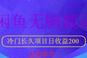 闲鱼无脑搬运,冷门长久项目,日收益200【揭秘】