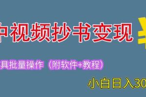 2023中视频抄书变现（附工具+教程），一天300+，特别适合新手操作的副业（揭秘）