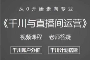 阳光哥·千川图文与直播间运营，从0开始走向专业，包含千川短视频图文、千川直播间、小店随心推