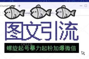 2023年价值1980的图文引流创业粉螺旋起好技术暴力起粉加爆微信