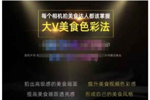 大V美食色彩法（相机拍美食+透亮美食灯光+电脑剪映调色），教你用相机拍出高级感的美食画面