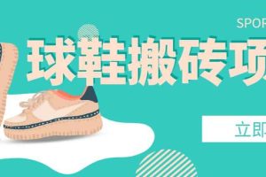 【搬砖必备】外面收费998的球鞋搬砖项目，月入轻松5000+的项目案例解析