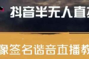 最近火爆的抖音头像签名设计半无人直播直播项目：直播教程+素材+直播话术