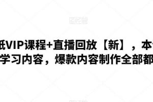 闪闪壁纸VIP课程+直播回放【新】，本课程从0-1学习内容，爆款内容制作全部都有