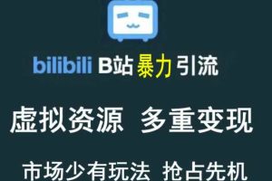 B站暴力引流售卖虚拟资源多重变现法，三剑客让被动收入变得更稳定