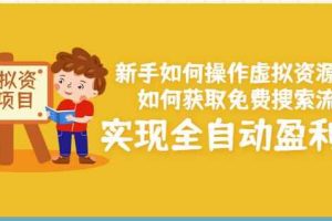 新手如何操作虚拟资源项目：如何获取免费搜索流量，实现全自动盈利！