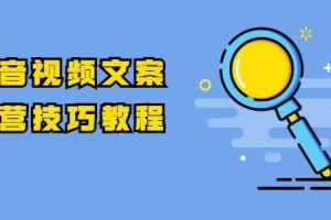 抖音视频文案运营技巧教程：注册-养号-发作品-涨粉方法（10节视频课）