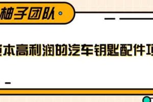 线下暴利赚钱生意，低成本高利润的汽车钥匙配件项目【视频教程】