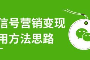 微信号营销变现实用方法思路，朋友圈刷屏裂变（共12节）价值199元