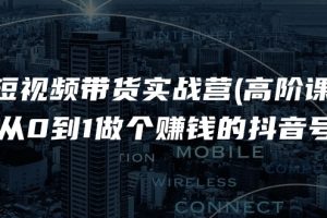 (11253期)短视频带货实战营(高阶课),从0到1做个赚钱的抖音号(17节课)