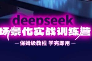 DeepSeek场景化实战训练营，保姆级教程，学完即用，手把手教你用DeepSeek提升效率