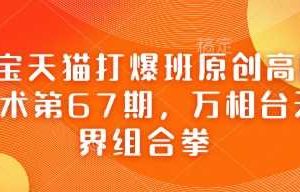 淘宝天猫打爆班原创高阶技术第67期，万相台无界组合拳