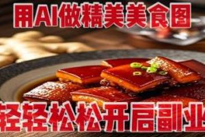 用AI做精美美食图,无需专业设备拍摄,轻轻松松开启副业