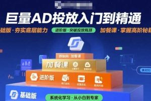 巨量AD投放入门到精通，基础版+进阶版+加餐课