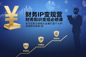 财务IP变现营，财务知识变现必修课，全方位助力财务从业者打造个人IP，实现知识变现