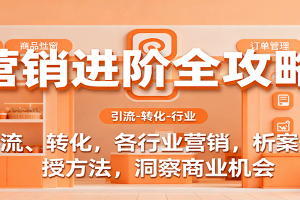 营销进阶全攻略，引流、转化，各行业营销，析案例，授方法，洞察商业机会
