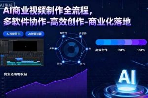 AI商业视频制作全流程，多软件协作-高效创作-商业化落地