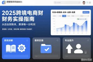 2025跨境电商财务实操指南,从后台到账本,算清每一分利润,系统讲解-案例实操-专业提升