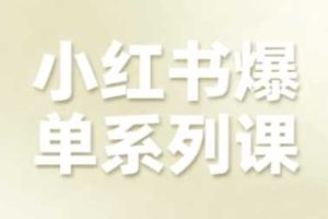小红书爆单系列课，聚焦小红书电商全链路增长（更新）