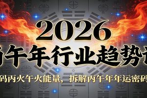 公众号付费文章：2026丙午年行业趋势课：解码丙火午火能量，拆解丙午年年运密码源