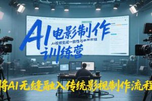 AI电影制作训练营,掌握AI视频生成一致性与电影剪辑,将AI无缝融入传统影视制作流程