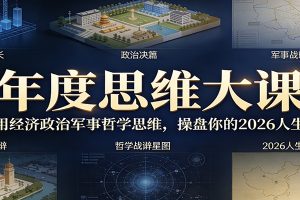 年度思维大课，用经济政治军事哲学思维，操盘你的2026人生