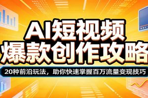 AI短视频爆款创作攻略：20种前沿玩法，助你快速掌握百万流量变现技巧