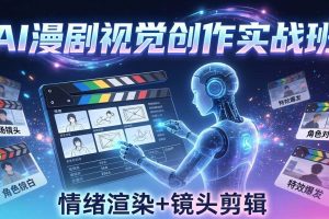 （17874期）AI漫剧视觉导演思维实战班，从脚本到成片全掌握，分镜设计情绪渲染一站学会