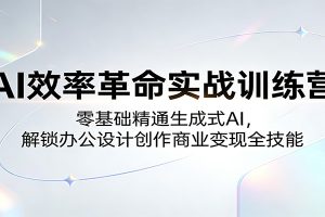 AI效率革命实战训练营:零基础精通生成式AI,解锁办公设计创作商业变现全技能