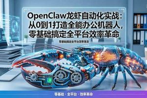 (17996期)OpenClaw龙虾自动化实战:从0到1打造全能办公机器人,零基础搞定全平台效率革命