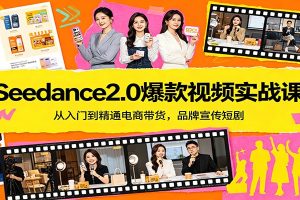 Seedance2.0爆款视频实战课：从入门到精通电商带货，品牌宣传短剧