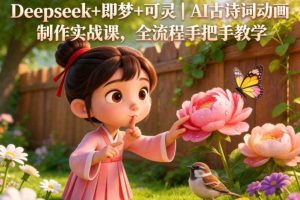 Deepseek+即梦+可灵|AI古诗词动画制作实战课,全流程手把手教学