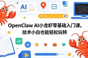 OpenClaw AI小龙虾零基础入门课,技术小白也能轻松玩转(更新0522)