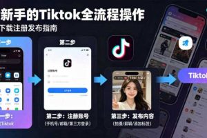 Tiktok下载注册发布,适合新手的Tiktok全流程操作