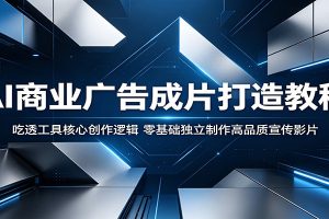 AI商业广告成片打造教程:吃透工具核心创作逻辑,零基础独立制作高品质宣传影片