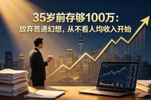 (18689期)35岁前存够100万:放弃普通幻想,从不看人均收入开始