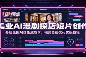 美业AI漫剧探店短片创作:分层生图对话生成教学,视频合成优化实操教程