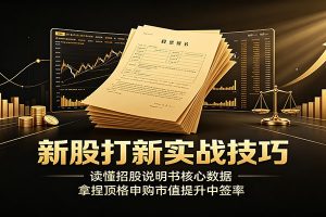新股打新实战技巧:读懂招股说明书核心数据,拿捏顶格申购市值提升中签率