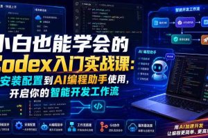 小白也能学会的Codex入门实战课：从安装配置到AI编程助手使用，开启你的智能开发工作流